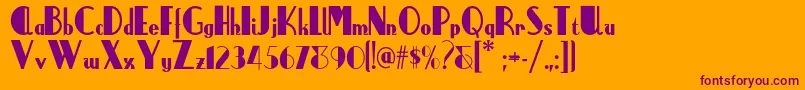Anchorsteamnf Font – Purple Fonts on Orange Background