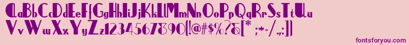 Anchorsteamnf Font – Purple Fonts on Pink Background