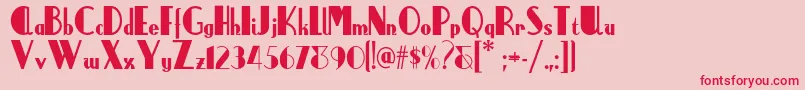 Anchorsteamnf Font – Red Fonts on Pink Background