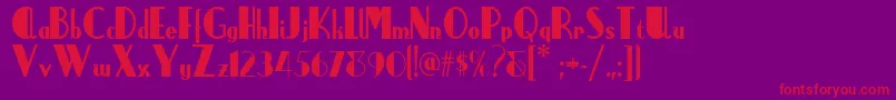 Anchorsteamnf Font – Red Fonts on Purple Background
