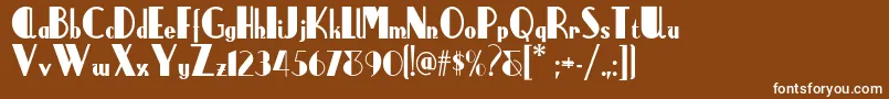 Anchorsteamnf Font – White Fonts on Brown Background