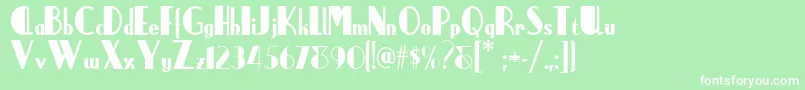 Anchorsteamnf Font – White Fonts on Green Background