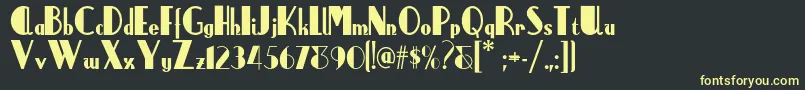Anchorsteamnf Font – Yellow Fonts on Black Background