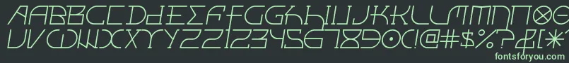 FontcopIii-Schriftart – Grüne Schriften auf schwarzem Hintergrund
