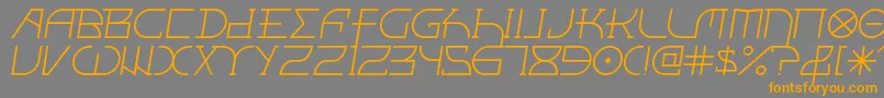 FontcopIii Font – Orange Fonts on Gray Background