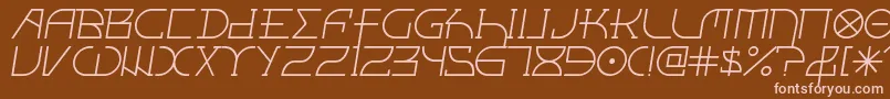 Шрифт FontcopIii – розовые шрифты на коричневом фоне
