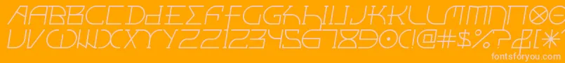 FontcopIii Font – Pink Fonts on Orange Background