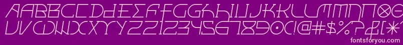 Czcionka FontcopIii – różowe czcionki na fioletowym tle