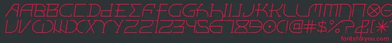 FontcopIii Font – Red Fonts on Black Background