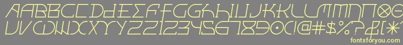 FontcopIii Font – Yellow Fonts on Gray Background