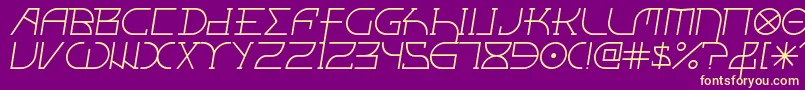 FontcopIii Font – Yellow Fonts on Purple Background