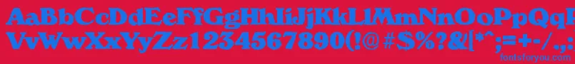 VeronaantiqueHeavyRegular Font – Blue Fonts on Red Background