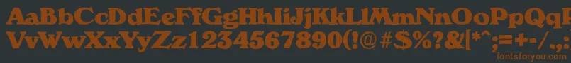 VeronaantiqueHeavyRegular Font – Brown Fonts on Black Background