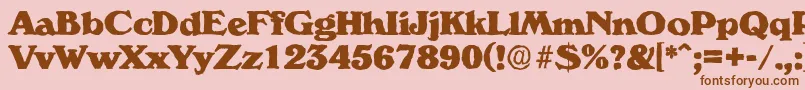 VeronaantiqueHeavyRegular Font – Brown Fonts on Pink Background