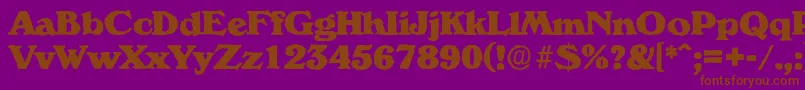 VeronaantiqueHeavyRegular Font – Brown Fonts on Purple Background