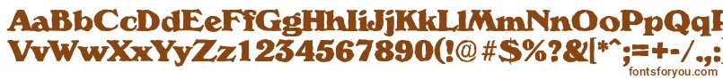 Шрифт VeronaantiqueHeavyRegular – коричневые шрифты на белом фоне