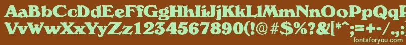 VeronaantiqueHeavyRegular-fontti – vihreät fontit ruskealla taustalla