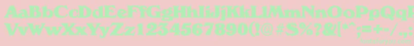 VeronaantiqueHeavyRegular Font – Green Fonts on Pink Background