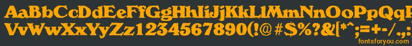 VeronaantiqueHeavyRegular Font – Orange Fonts on Black Background