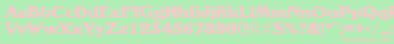 VeronaantiqueHeavyRegular Font – Pink Fonts on Green Background