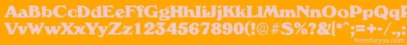 VeronaantiqueHeavyRegular Font – Pink Fonts on Orange Background