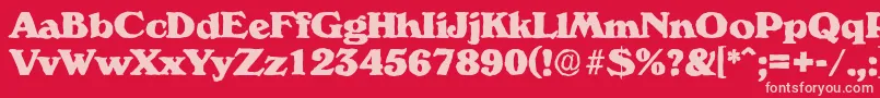 VeronaantiqueHeavyRegular Font – Pink Fonts on Red Background