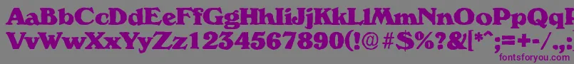Шрифт VeronaantiqueHeavyRegular – фиолетовые шрифты на сером фоне