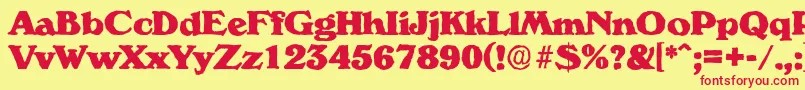 VeronaantiqueHeavyRegular Font – Red Fonts on Yellow Background