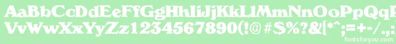 VeronaantiqueHeavyRegular Font – White Fonts on Green Background
