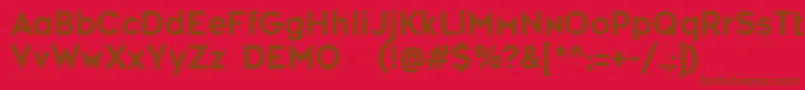 Шрифт MimiDemo – коричневые шрифты на красном фоне