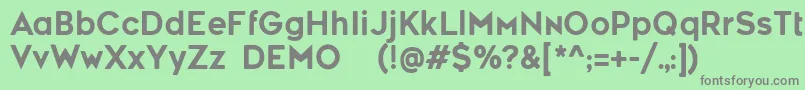 Шрифт MimiDemo – серые шрифты на зелёном фоне