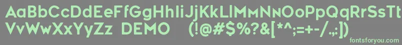 Шрифт MimiDemo – зелёные шрифты на сером фоне