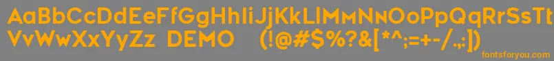Шрифт MimiDemo – оранжевые шрифты на сером фоне