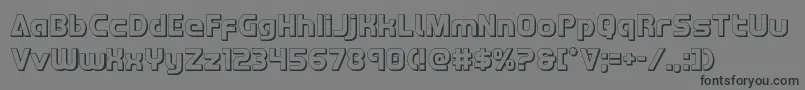 Redline3D Font – Black Fonts on Gray Background