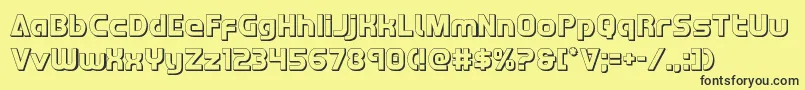 Redline3D Font – Black Fonts on Yellow Background
