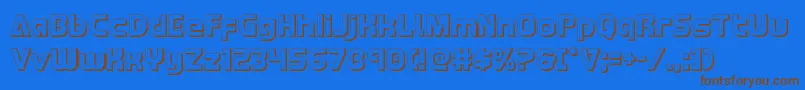 Redline3D Font – Brown Fonts on Blue Background