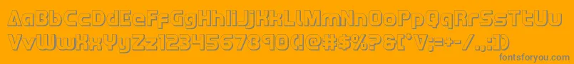 fuente Redline3D – Fuentes Grises Sobre Fondo Naranja