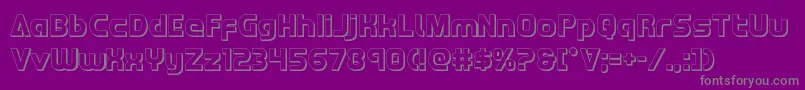 フォントRedline3D – 紫の背景に灰色の文字