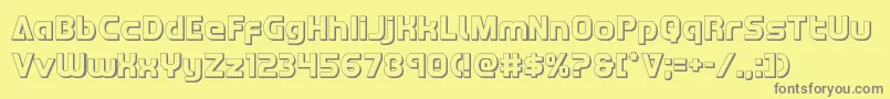 Redline3D Font – Gray Fonts on Yellow Background