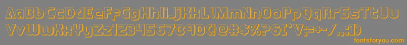 Redline3D Font – Orange Fonts on Gray Background