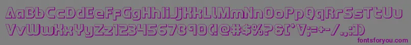 Redline3D Font – Purple Fonts on Gray Background