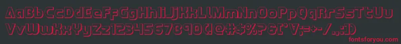 Redline3D-Schriftart – Rote Schriften auf schwarzem Hintergrund