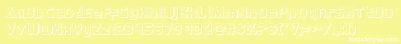 Redline3D Font – White Fonts on Yellow Background