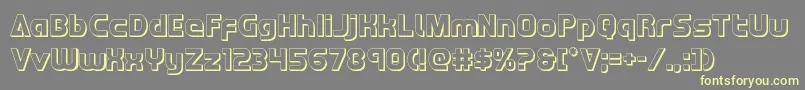Шрифт Redline3D – жёлтые шрифты на сером фоне