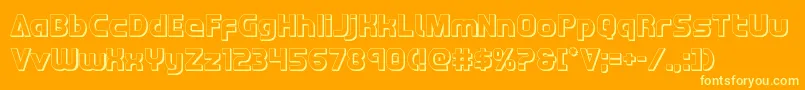 Redline3D Font – Yellow Fonts on Orange Background