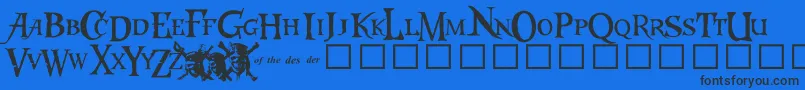 CaribbeansTreasure Font – Black Fonts on Blue Background