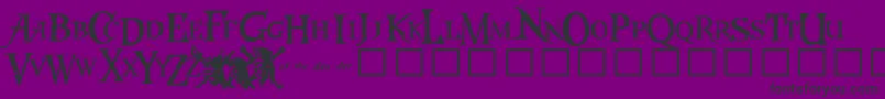 フォントCaribbeansTreasure – 紫の背景に黒い文字