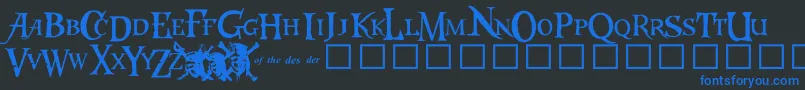 CaribbeansTreasure Font – Blue Fonts on Black Background