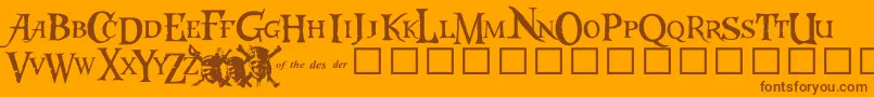 CaribbeansTreasure Font – Brown Fonts on Orange Background