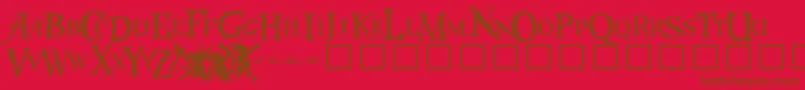 CaribbeansTreasure Font – Brown Fonts on Red Background
